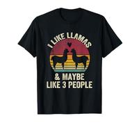 Me gustan las llamas y tal vez como 3 personas amante efecto vintage Camiseta