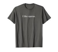 Me Gustan Las óperas Camiseta, Hombre, Asfalto, 3XL