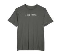 Me Gustan Las óperas Camiseta, Hombre Tallas Grandes, Asfalto, 3X Alto