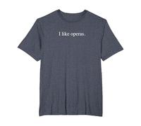 Me Gustan Las óperas Camiseta, Hombre Tallas Grandes, Azul Jaspeado, 3X Alto