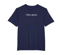 Me Gustan Las óperas Camiseta, Hombre Tallas Grandes, Azul Marino, 3X Alto