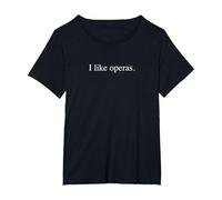 Me Gustan Las óperas Camiseta, Mujer Tallas Grandes, Negro, 3XL Grande