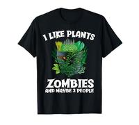 Me Gustan Las Plantas Zombis y Tal Vez 3 Personas Divertido Halloween Camiseta