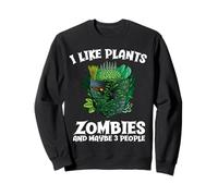 Me Gustan Las Plantas Zombis y Tal Vez 3 Personas Divertido Halloween Sudadera