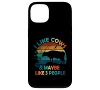 Me gustan las vacas y tal vez como 3 personas amante efecto vintage Carcasa para iPhone 13