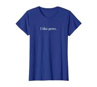 Me Gustan los Bancos de la Iglesia Camiseta, Mujer, Azul Real, XXL