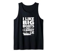 Me Gustan los Barcos Grandes y no Puedo mentir Humor náutico Divertido Camiseta sin Mangas
