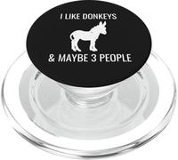 Me Gustan los burros y Tal Vez 3 Personas Montar a Caballo Divertido PopSockets PopGrip para MagSafe