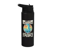 Me gustan los caballitos de mar y tal vez 3 personas Caballito de mar divertido Stainless Steel Insulated Water Bottle