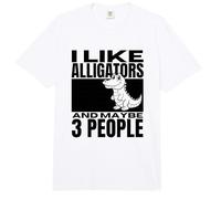Me Gustan los caimanes y Tal Vez 3 Personas cocodrilo Divertido Comfort Colors Adult Heavyweight T-Shirt