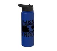 Me gustan los caimanes y tal vez 3 personas cocodrilo divertido Stainless Steel Insulated Water Bottle