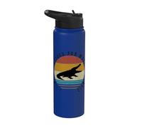 Me gustan los caimanes y tal vez 3 personas cocodrilo divertido Stainless Steel Insulated Water Bottle
