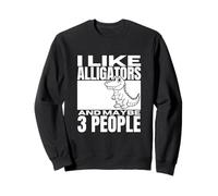 Me Gustan los caimanes y Tal Vez 3 Personas cocodrilo Divertido Sudadera