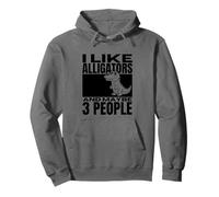 Me Gustan los caimanes y Tal Vez 3 Personas cocodrilo Divertido Sudadera con Capucha