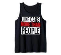 Me Gustan los Coches más Que la Gente Divertido Car Guy Car Enthusiast Camiseta sin Mangas