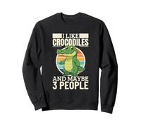 Me Gustan los cocodrilos y Tal Vez 3 Personas cocodrilo Divertido Sudadera