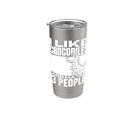 Me gustan los cocodrilos y tal vez 3 personas cocodrilo divertido Vaso térmico de acero inoxidable de doble pared