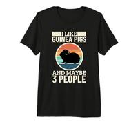 Me Gustan los Conejillos de Indias y Tal Vez 3 Personas cobayas Divertidas Camiseta Premium