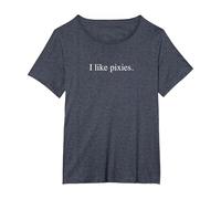 Me Gustan los Duendes Camiseta, Mujer Tallas Grandes, Azul Jaspeado, 3XL Grande