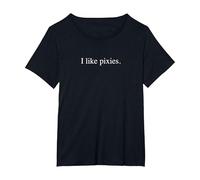 Me Gustan los Duendes Camiseta, Mujer Tallas Grandes, Negro, 3XL Grande