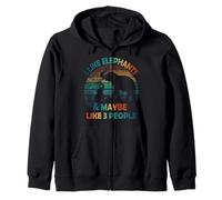 Me gustan los elefantes y tal vez como 3 Personas Amante Vintage Effec Sudadera con Capucha