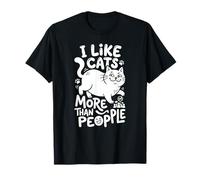Me Gustan los Gatos más Que la Gente - Gatito Amante de los Gatos Propietario de Gatitos Camiseta