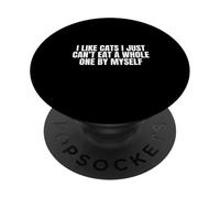 Me Gustan los Gatos, no Puedo Comer uno Entero Solo PopSockets PopGrip Adhesivo
