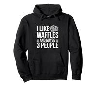 Me Gustan los gofres y Tal Vez 3 Personas Humor Divertido Foodie Sudadera con Capucha