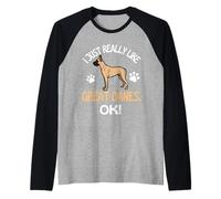 Me Gustan los Grandes daneses Ok! Gran Humor danés Camiseta Manga Raglan