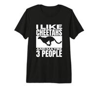 Me Gustan los guepardos y quizás 3 Personas Guepardo Divertido Camiseta Premium