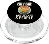 Me Gustan los guepardos y quizás 3 Personas Guepardo Divertido PopSockets PopGrip para MagSafe