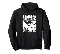 Me Gustan los guepardos y quizás 3 Personas Guepardo Divertido Sudadera con Capucha