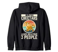 Me Gustan los guepardos y quizás 3 Personas Guepardo Divertido Sudadera con Capucha