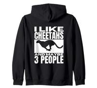 Me Gustan los guepardos y quizás 3 Personas Guepardo Divertido Sudadera con Capucha