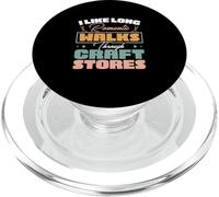 Me gustan los largos paseos románticos por las tiendas de artesanías Cool Crafter PopSockets PopGrip para MagSafe