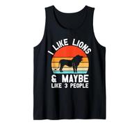 Me Gustan los Leones y quizás 3 Personas Camiseta sin Mangas