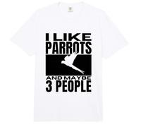 Me Gustan los Loros y Tal Vez 3 Personas Loro Divertido Comfort Colors Adult Heavyweight T-Shirt
