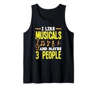 Me gustan los musicales y tal vez 3 Personas Amante musical Camiseta sin Mangas