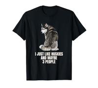 Me Gustan los Perros esquimales y Tal Vez 3 Personas Side Eye Meme Dog Camiseta