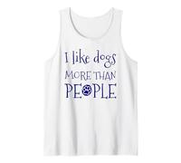 Me Gustan los Perros más Que la Gente Divertido sarcástico Vintage Retro Camiseta sin Mangas