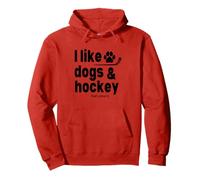 Me Gustan los Perros y el Hockey Eso es Todo Divertido Amante de los Perros de Hockey Sudadera con Capucha