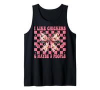 Me Gustan los Pollos y Tal Vez 3 Personas Chicken Farm Chicken Girl Camiseta sin Mangas