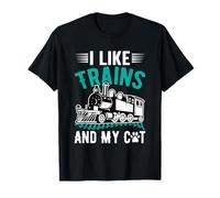 Me Gustan los Trenes y mi Gato Camiseta