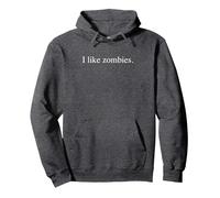 Me Gustan los Zombis Sudadera con Capucha, Unisex para Adultos, Jaspeado Oscuro, XXL
