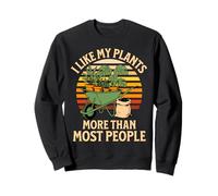 Me Gustan más Las Plantas Que la Gente Jardinero Divertido Jardinería Sudadera