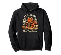 Me Gustan más los Libros Que la Gente, Leyendo Dragon Coffee Lover Sudadera con Capucha