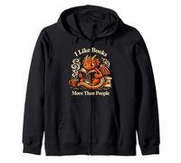 Me Gustan más los Libros Que la Gente, Leyendo Dragon Coffee Lover Sudadera con Capucha