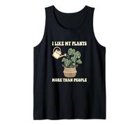 Me Gustan más mis Plantas Que Las Personas Aficionado botánico Camiseta sin Mangas