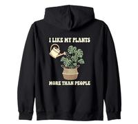 Me Gustan más mis Plantas Que Las Personas Aficionado botánico Sudadera con Capucha
