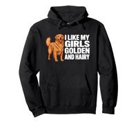 Me Gustan mis Chicas Golden y Peludo Golden Retriever Dog Meme Sudadera con Capucha